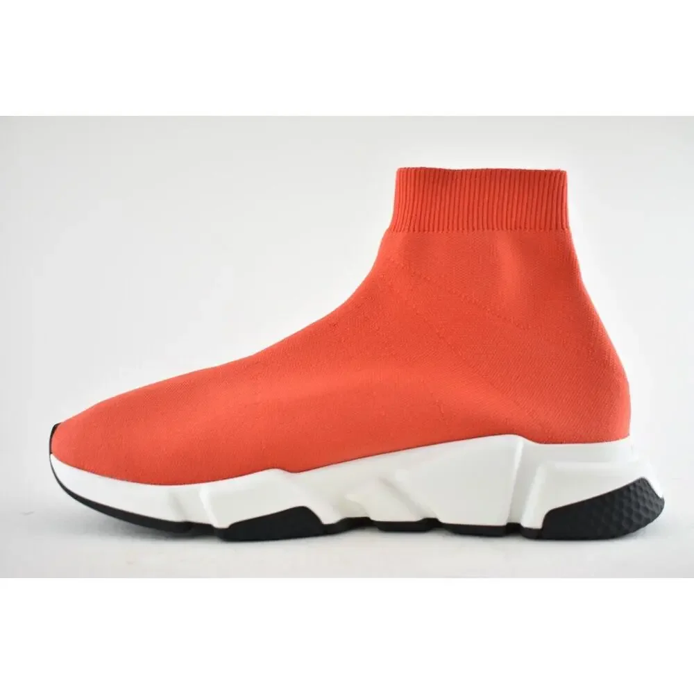 Balenciaga Speed LT Graffiti Sock Red Black White Logo High Top Sneaker 42 9 - Picture 4 of 7